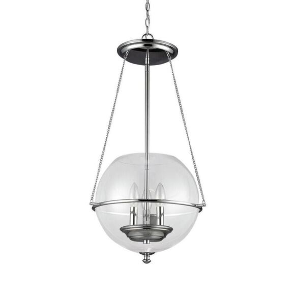 Sea Gull Lighting Havenwood 3-Light Chrome Mid-Century Light Pendant* - Picture 1 of 10